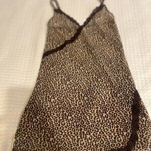 Italian Mini Nightgown - Cheetah Print - Size Small